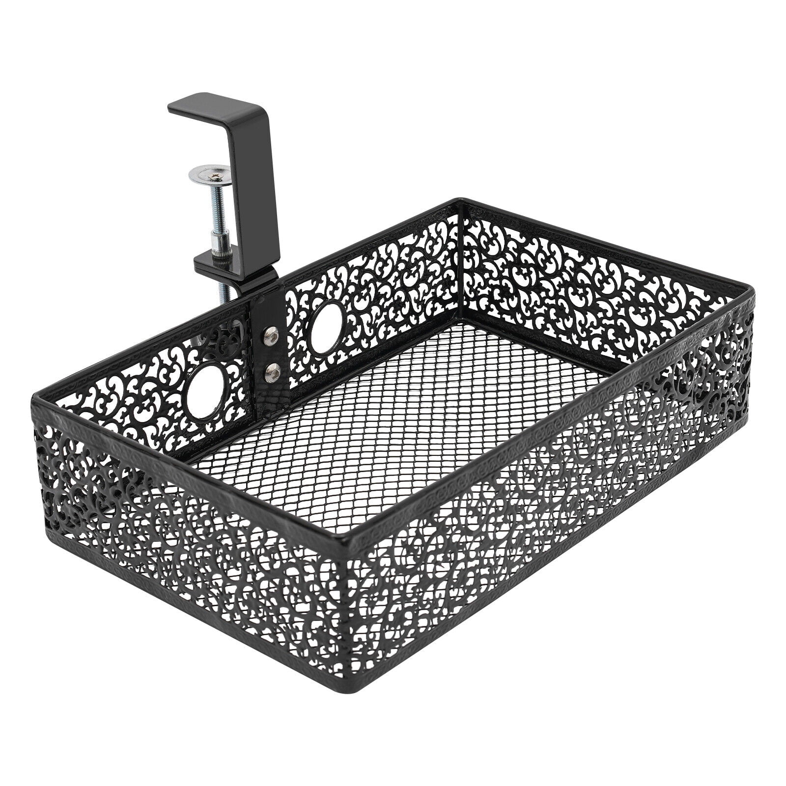 Under Desk Storage Organizer 0.3-2in Under Desk Storage Basket 360° Rotatable