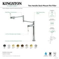 thumbnail image 7 of Kingston Brass KS4700PL Metropolitan Deck Mount Pot Filler Faucet, Matte Black, 7 of 7