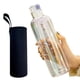 thumbnail image 1 of A Botella de agua de 500ml, botella de té transparente de alto borosilicato con impresión a escala de tiempo a prueba de fugas para oficina, 1 of 5
