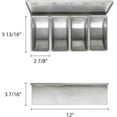 thumbnail image 3 of TrueCraftware- 4 Compartment Stainless Steel Condiment Bar (Open Bottom)- Condiment Dispenser Serving Container Garnish Tray Bar Caddy Condiment Server Caddy Garnish Holder for Home Work Restaurant, 3 of 7