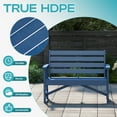 thumbnail image 6 of FODINGHILL Outdoor Bench with 2 Seat，HDPE All Weather Park Bench，700LBS Weight Capacity，Suit for Park，Garden and Porch，Blue, 6 of 7