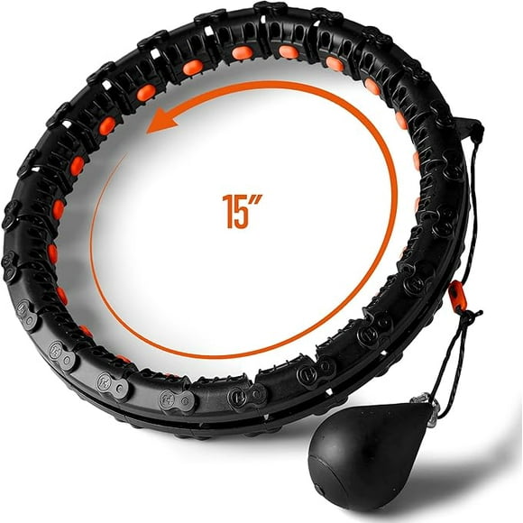 SQUATZ Exercise Hula Hoop for Adults Weight Loss - Weighted Hula Hoop for Workout, Adjustable & Detachable Weighted Hula-Hoop