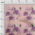 thumbnail image 1 of oneOone Silk Tabby Peach Fabric Flower & Leaves Watercolor Fabric For Sewing Print Craft Fabric By The Yard 42 Inches Wide, 1 of 4