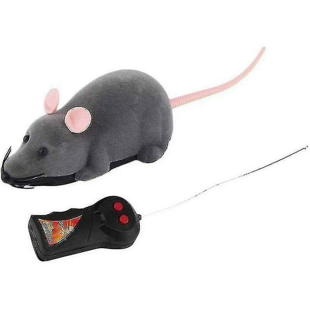 Ratón de control remoto inalámbrico Rata electrónica de plástico Ratones de movimiento divertido Juguete para gatos, 28 * 7,5 * 5,5 cm (hy)