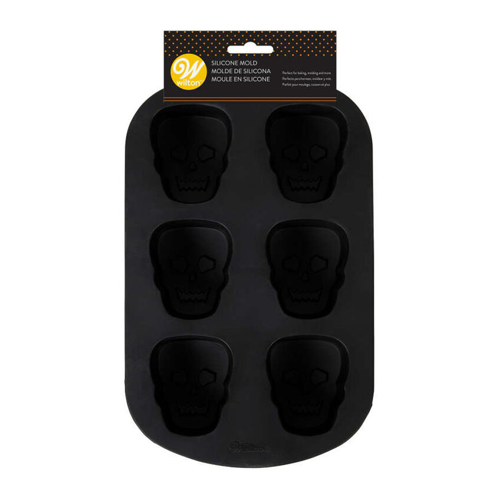 Wilton Skull Candy Stampo In Plastica 24 Cavità A Forma Di Teschio - Perfetto Per Caramelle E Cioccolatini Di Halloween