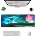 thumbnail image 2 of Mysterious Wolf Red Moon Extended Professional Gaming Mouse Pad 31.5x11.8inch, Non-Slip Computer Mouse Pad Waterproof Keyboard Pad Desk Mat, 2 of 6