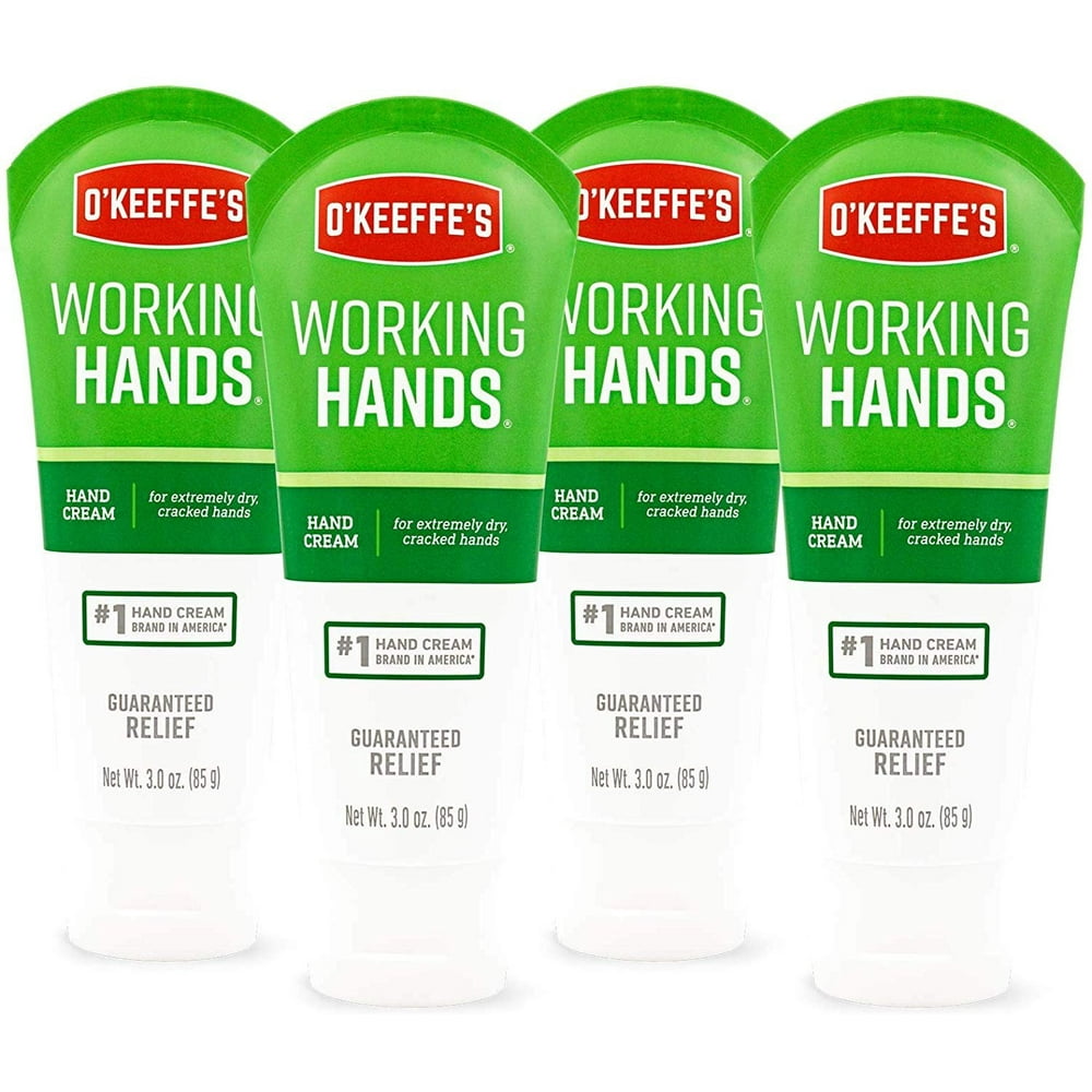 O'Keeffe's Working Hands Hand Cream, 3 ounce Tube, (Pack of 4