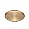 thumbnail image 1 of Prettyui Metal Round Tray Stainless Steel Snack Fruit Tray European Meal Plate Gold / Silver, 1 of 6