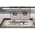 thumbnail image 5 of Findosom 20"x60" Farmhouse Laundry Room Rug Non Slip Rubber Laundry Runner Rug Waterproof Washable Indoor Laundry Rugs and Mats for Kitchen Floor Laundry Room Bathroom Hallway Entryway Decor Beige, 5 of 8