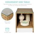 thumbnail image 4 of Best Choice Products 3-Piece Outdoor Wicker Conversation Patio Bistro Set, w/ 2 Chairs, Table - Natural/Gray, 4 of 8