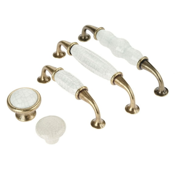 1pc White Ceramic Door Handles European Antique Furniture Handles Drawer Pulls Kitchen Cabinet Knobs and Handles Home Decor