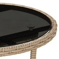 thumbnail image 3 of vidaXL Garden Table Ø60x75 cm Tempered Glass and Poly Rattan Beige, 3 of 4