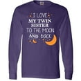 thumbnail image 3 of Inktastic I Love My Twin Sister To The Moon and Back Long Sleeve T-Shirt, 3 of 5