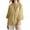 #345-Yellow, variant on Craaazy Women's Loose Fit Trendy V-Neck 3/4 Sleeve Casual Blouse with Flared Cuffs Lightweight Breathable Summer Wear Top Gifts