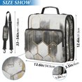 thumbnail image 2 of FORMRS Zipper Binder with Shoulder Strap 2-inch Ring 500 Sheet Capacity File Bag, Gray Hexagons, 2 of 5