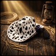 thumbnail image 6 of LNZGNM Cowboy Hat for Men Women, Western Silhouette with Wide Brim, Sturdy and Rugged for Western Parties,White(One Size), 6 of 6