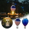 thumbnail image 4 of Clearance!Hot Air Balloon Solar Lantern, Flickering Flame Light Outdoor Solar Hanging Lights, Waterproof for Garden Yard Farmhouse Patio Pathway Outside Independence Day Decoration,Glass, Flag, 4 of 7