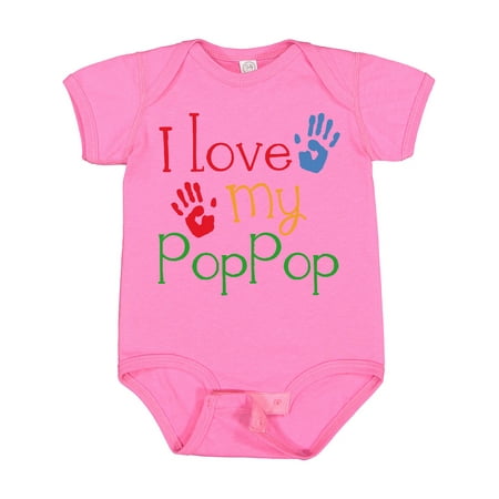 

Inktastic PopPop Grandkids Handprints Gift Baby Boy or Baby Girl Bodysuit