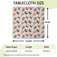 thumbnail image 2 of Light Gray Chicken Rooster Pattern Square Fitted Tablecloth with Elastic Edge,Square Table Cover,Washable Elastic Table Cover for Home Kitchen Party Decor 34"x34", 2 of 6
