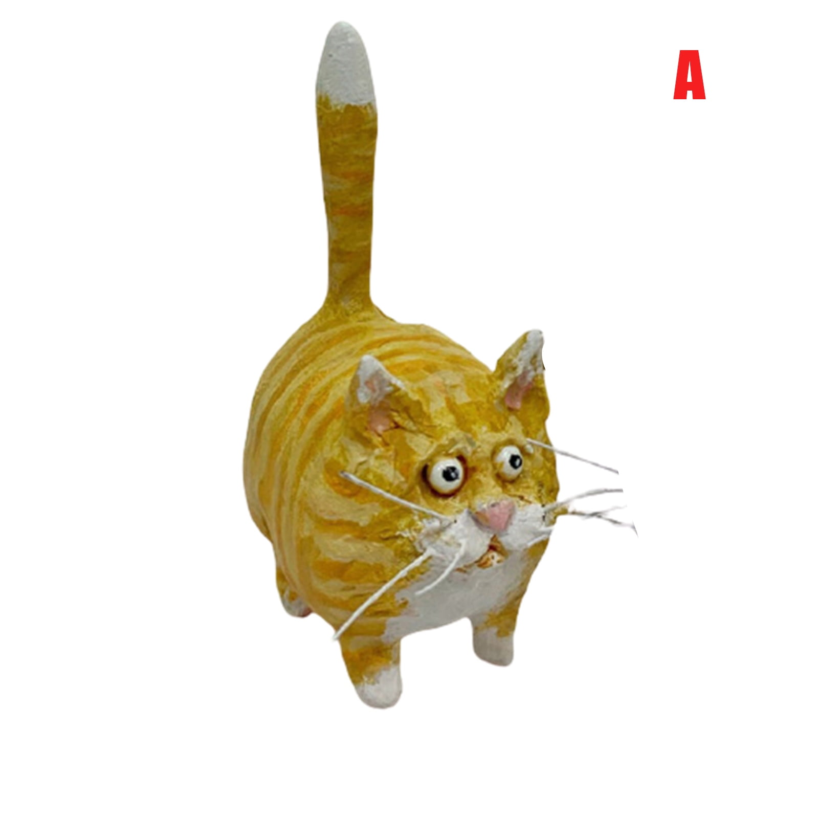 Kitty Miniature Sculpture Original Art Resin Desktop Ornament with