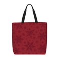 thumbnail image 1 of Disketp Christmas Red Snowflakes Bolsa Tote de Lona para Mujer, Bolso de Hombro y Cruzado con Cierre de Cremallera, 1 of 7
