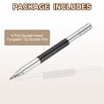 thumbnail image 3 of Uxcell Tungsten Carbide Scriber, 4 Pack Double Head Design Metal Etching Engraving Pen Engraver Scribe Tools for Glass/Ceramics/Metal, Silver Tone, 3 of 8