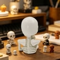 thumbnail image 5 of Diceymbol Halloween Skeleton Bust Statue Spooky Gothic Tabletop Decor for Spooky House Mantel Shelf Indoor Display 8 Inch, 5 of 8
