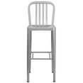 thumbnail image 2 of Bowery Hill 30.25'' Industrial Steel Metal Indoor-Outdoor Bar Stool in Silver, 2 of 9