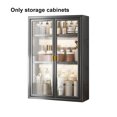 thumbnail image 3 of tredstone Easy Install Non Perforated Bathroom Organizer Cabinet Rust And Dirt Resistant Thick Delicate Touch black three layers, 3 of 6