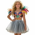 thumbnail image 4 of JIAYUE Carnival Girls Skirts Sequins Mini Elastic Waist Flared Tutu Skirt For Children Elegant Party Performance Wear, 4 of 4