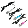 thumbnail image 1 of 3 Pcs Mini Microphone, Mini Mic Tiny Microphone Phone Type C Mic Small Microphone for Record Phone Voice, Silver/Hot Pink/Blue, 1 of 6