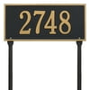 Whitehall Products 1324BG Standard Lawn One Line Hartford Address Plaque, Black & Gold