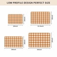 thumbnail image 5 of Orange Plaid Door Mat Indoor Outdoor,Gradient Geometric Buffalo White Checkered Non Slip Welcome Mat with Rubber Backing,Absorbent Fabric Front Door Mats Entryway Rug for Home Patio Entrance 18"x30", 5 of 9