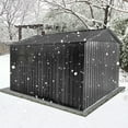 thumbnail image 3 of 10 x 8 ft. Outdoor Garden Sheds, Metal Storage Tool Shed with Window, Lockable Doors, Outside Storage Shed for Storing Bicycles, Lawnmowers, Barbeques and Garden Tools, Dark Gray, 3 of 7