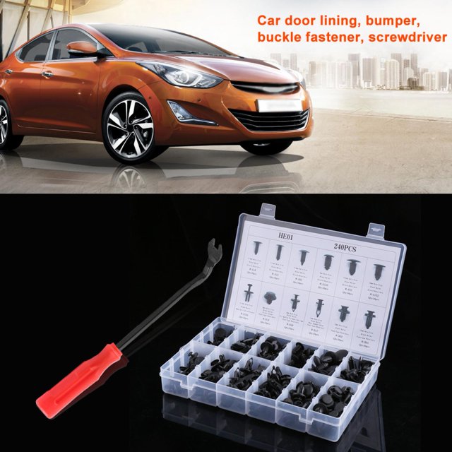240 Piezas De Pasador De Empuje Para Coche, Remache, Clip, Panel, Interior Del Cuerpo, Surtido Con Herramienta De Extracción Para Clips De Sujeción De Plástico Autico,