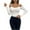 White, variant on Off the Shoulder Tops for Women Sexy Chain Straps Long Sleeve Tight Blouse One Line Neck Slin Fit Bottoming Shirt Top