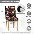 thumbnail image 5 of COEQINE Christmas Dining Room Chair Slipcovers Set of 1, Stretchable Universal Fit Chair Protector Polyester Spandex Machine Washable Covers for Dining Room, Hotel, Ceremony, Cute Santa Claus Black, 5 of 7