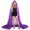 Purple, variant on FASHOFT Women's Bridal Halloween Costumes Long Hooded Cape Cloak Cosplay Shawl Wedding Party Stage Performance Elegant Dress Up Halloween Costume One Size