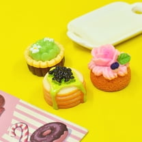 LOLIPPYY 12Pcs Miniature Fake Desserts Assorted Color Decorative Doll House Accessories for Craft Projects