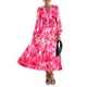 thumbnail image 1 of Vestido PRETTYGARDEN Floral Midi con Escote en V y Mangas Largas Talla XXL, 1 of 9