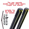 thumbnail image 2 of Escobillas limpiaparabrisas de coche universales de goma suave de doble capa sin marco y sin soporte, 14", 16", 19", 20", 21", 22", 24" y 26", 2 of 5