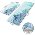 thumbnail image 2 of Kitchen Mats for Floor, 2 PCS Anti Fatigue Mats for Kitchen Floor, Waterproof Non Slip Teal Kitchen Rugs Cushioned Foam Standing Mat for Laundry, Sink, Oven, Desk, Office, 2 of 6