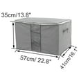 thumbnail image 2 of Home Bedding Quilt Blanket Pillow Dustproof Storage Bag Organizer Gray, 2 of 3