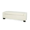 thumbnail image 2 of Noble House Betts Betts Modern Upholstered Storage Ottoman White, 2 of 9