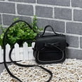 thumbnail image 4 of Baby Girls Soft PU Leather Mini Messenger Bag Lovely Bow-knot Candy Handbags Purse Shoulder Bags for Child Girls, Black, 3-10Y, 4 of 5