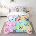 thumbnail image 2 of Castle Fairy Flying Butterfly Twin Bedding Sets,Gradient Ombre Bedding Comforter Set, 2 of 8