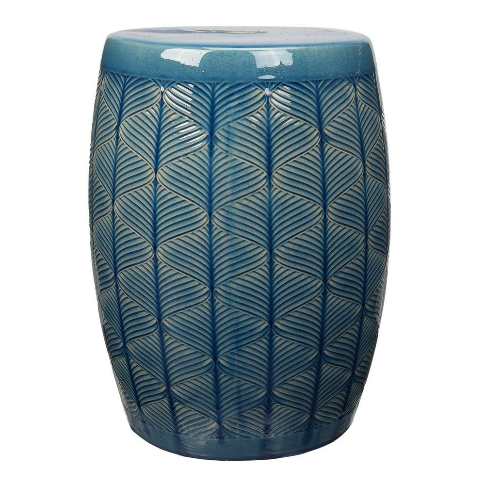 Better Homes & Gardens 17" Marina Ceramic Garden Stool, Blue Walmart