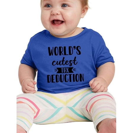 Smartprints Infants Graphic Tee - World s Cutest Tax Deduction - Regular Fit 100% Cotton