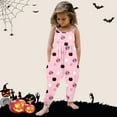 thumbnail image 2 of Girls Jumpsuit Size 5 Halloween Sleeveless Pumpkin Print Casual Spaghetti Strap Loose Romper Long Pants with Pockets Toddler Girls Clothing Z0F-Pink, 3-4 Years, 2 of 5