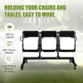 thumbnail image 3 of ChaoLink Folding Chair Rack with Cover – Heavy Duty Metal Chair Storage Dolly with PVC Lock Wheels, 400 Lb Capacity for 42 Chairs, 3 of 8
